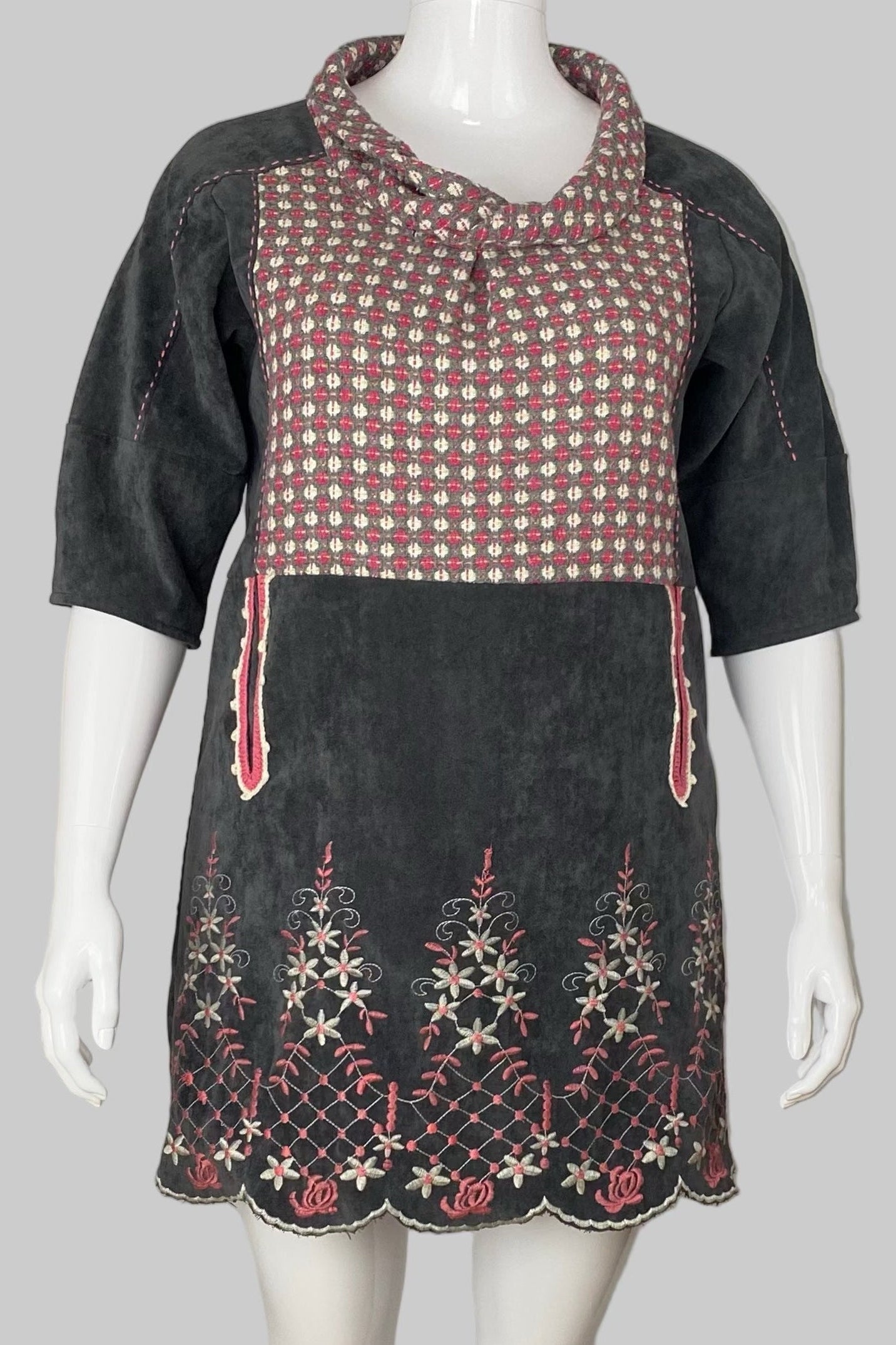KOR Company Embroidered Boho Mini Dress - Size XL