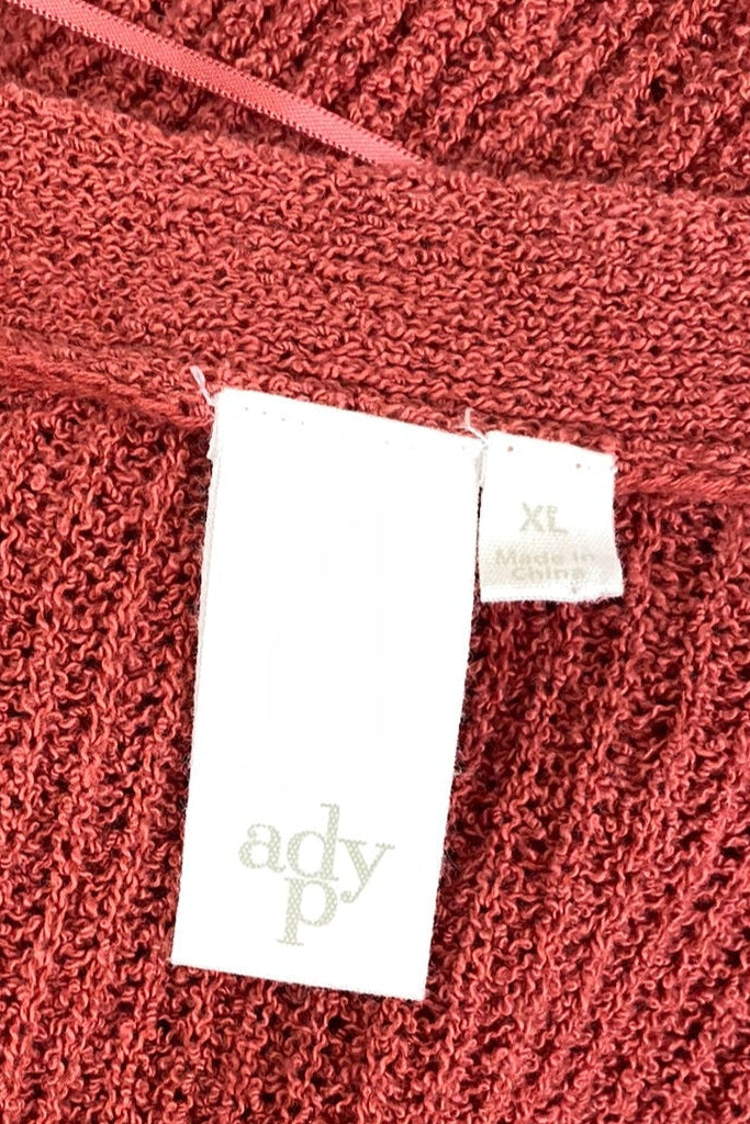 Ady P Relaxed Soft Red Cardigan - Size XL