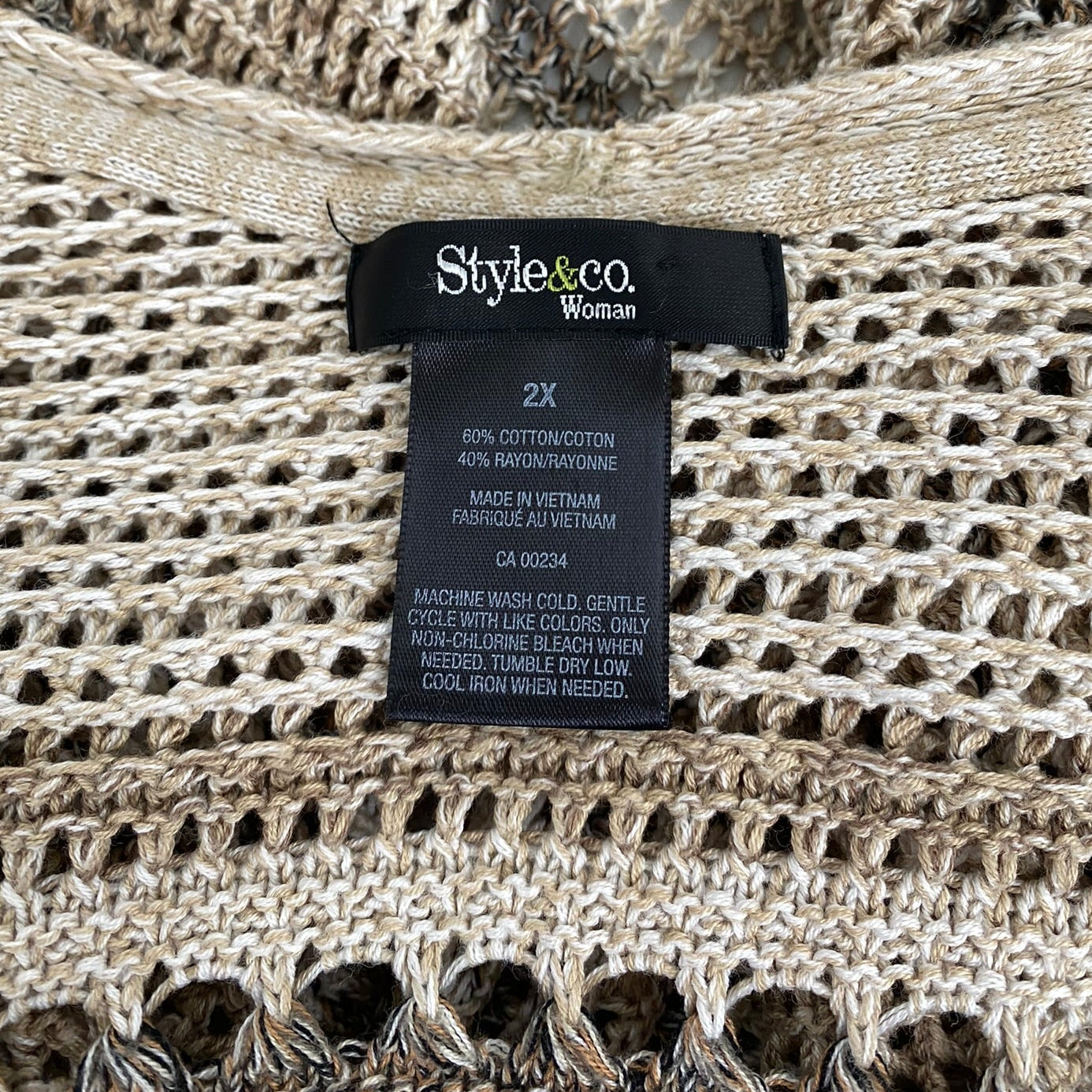 Style & Co. open knit cardigan