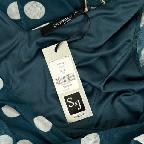 Scarlett & Jo Teal Lollidot Victoria Dress - Plus Size 22