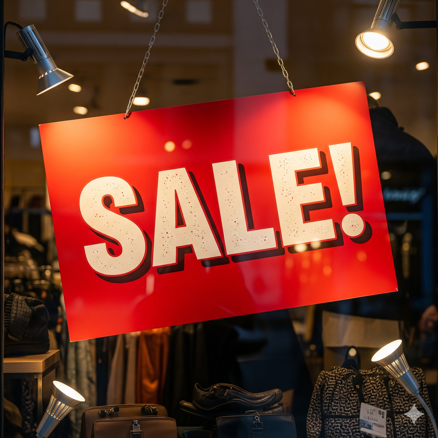 A sign indicating Sale Items
