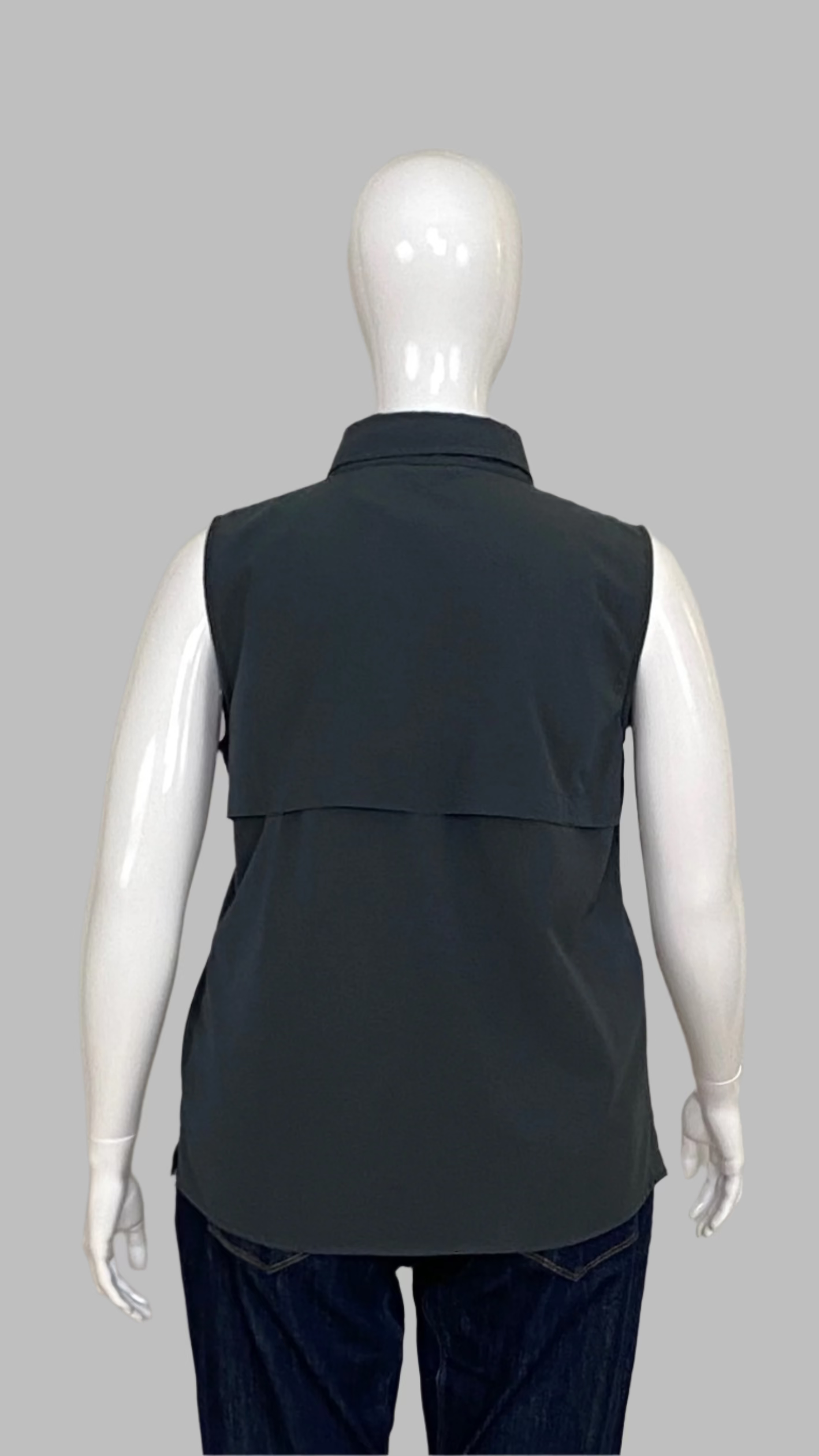 Seg'Ments Sleeveless Blue Grey Top - Midsize XL