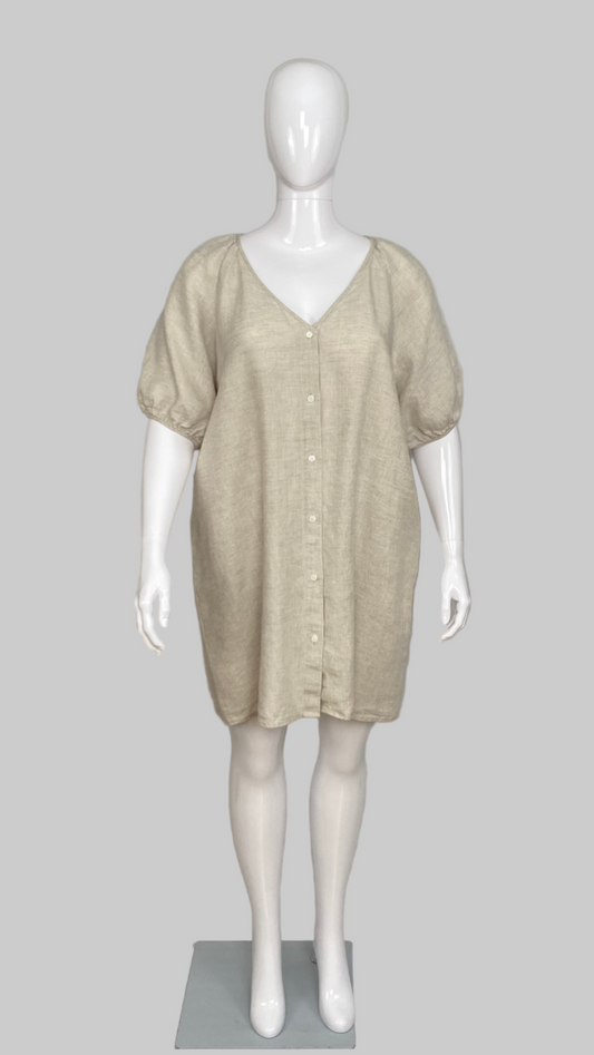 Wilfred short sleeve linen dress (L)