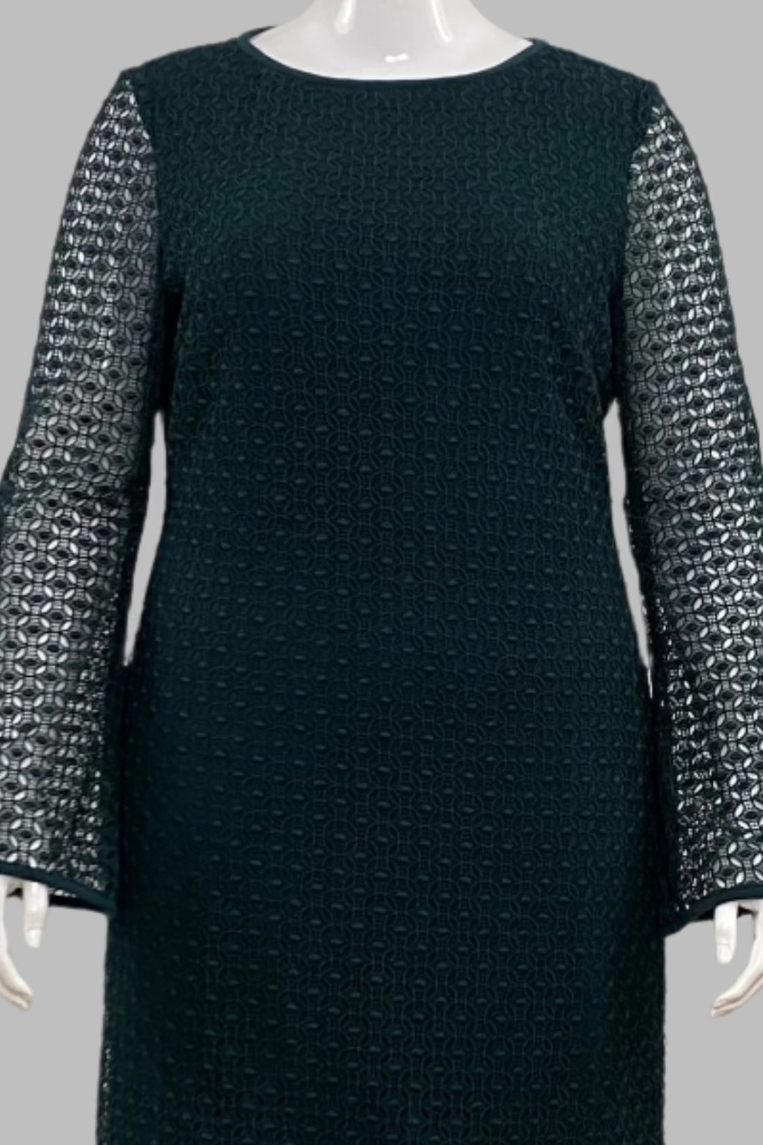 Ralph Lauren Green Lace Sheath Dress - Size 14