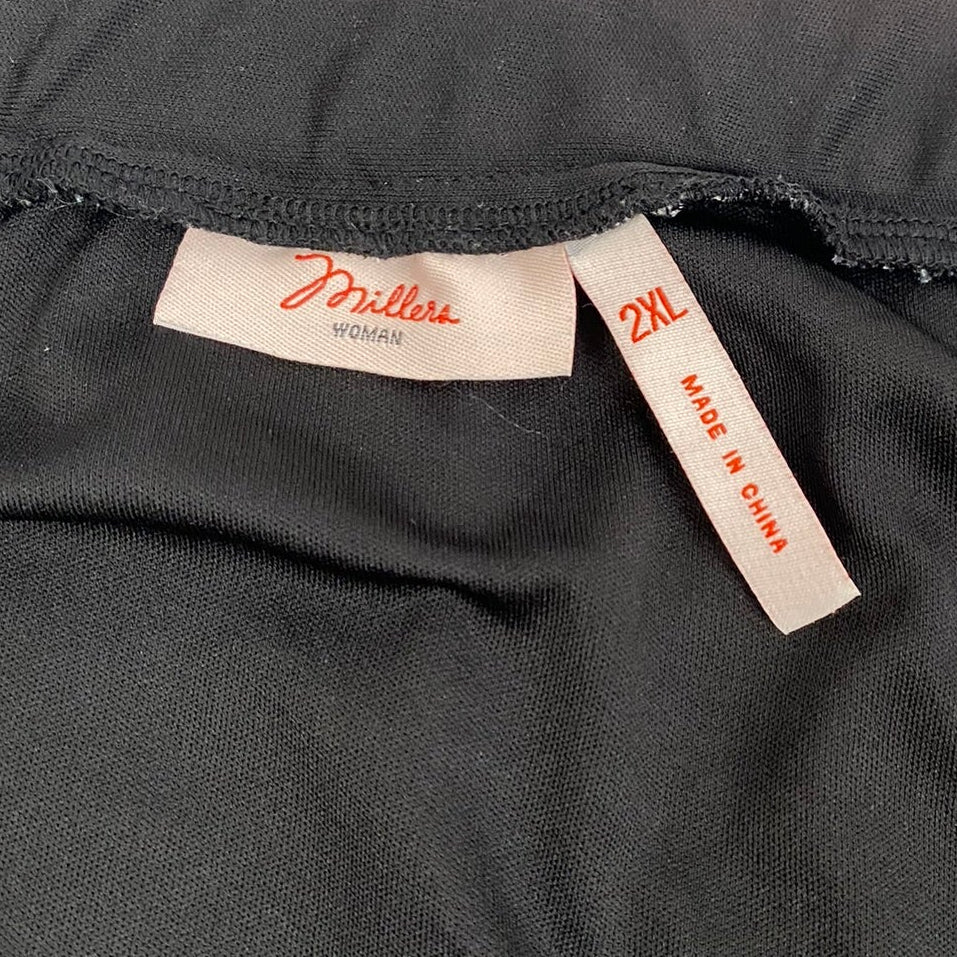 Millers Woman Black Lace Overlay Skirt - Plus Size 2XL