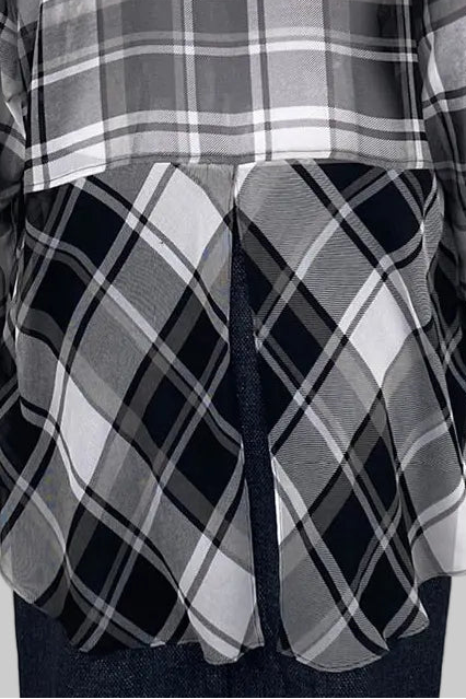 Lane Bryant plaid blouse size 22/24 back view