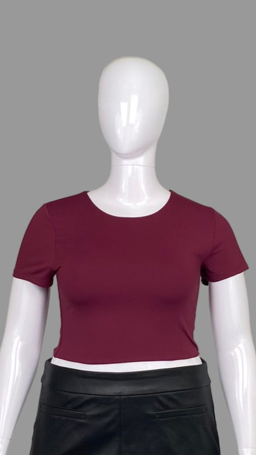 Babaton contour crew cropped T-shirt (XL)