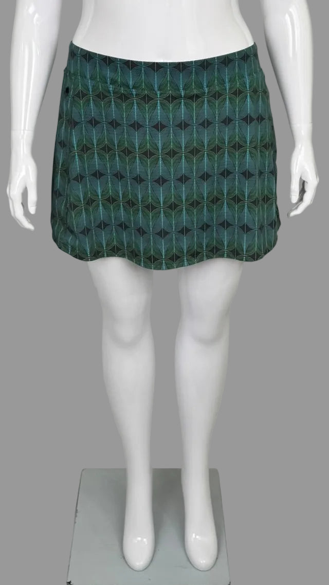 L.L. Bean Vista Camp Skort - Abstract Green - Misses Size XL