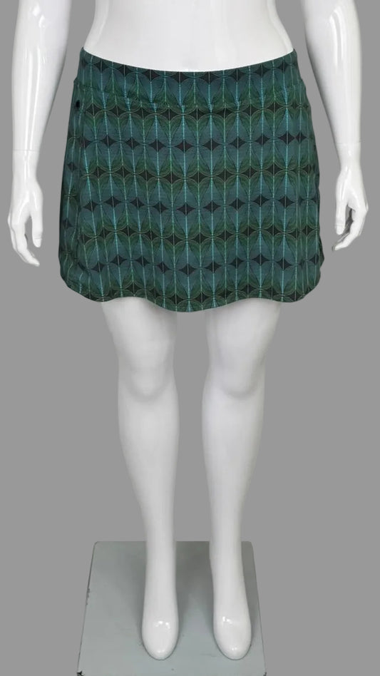 L.L. Bean Vista Camp Skort - Abstract Green - Misses Size XL