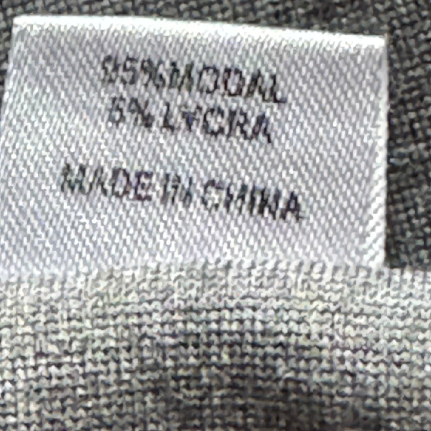 Product tag or label for of the Blue Sky modal grey pencil skirt in midsize XL