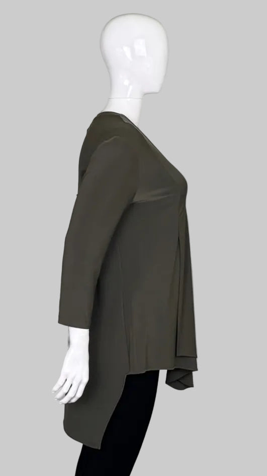 Joseph Ribkoff Asymmetric Green Tunic - Size 16