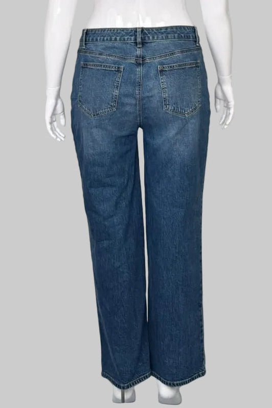 Talbots Blue High Rise Relaxed Petite Jeans - Midsize 16P
