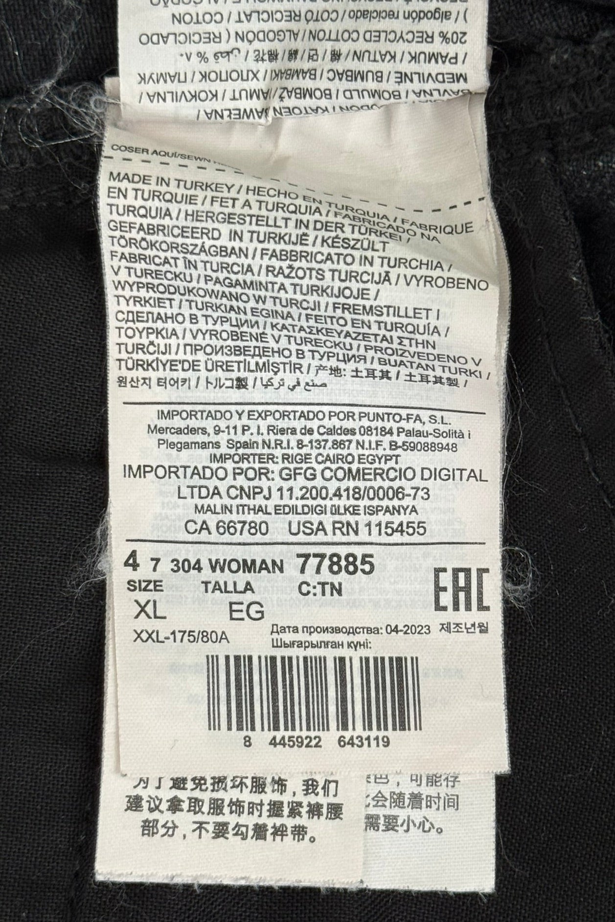 Mango MNG Black Slit Denim Maxi Skirt - Size XL