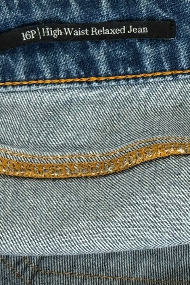 Talbots Blue High Rise Relaxed Petite Jeans - Midsize 16P