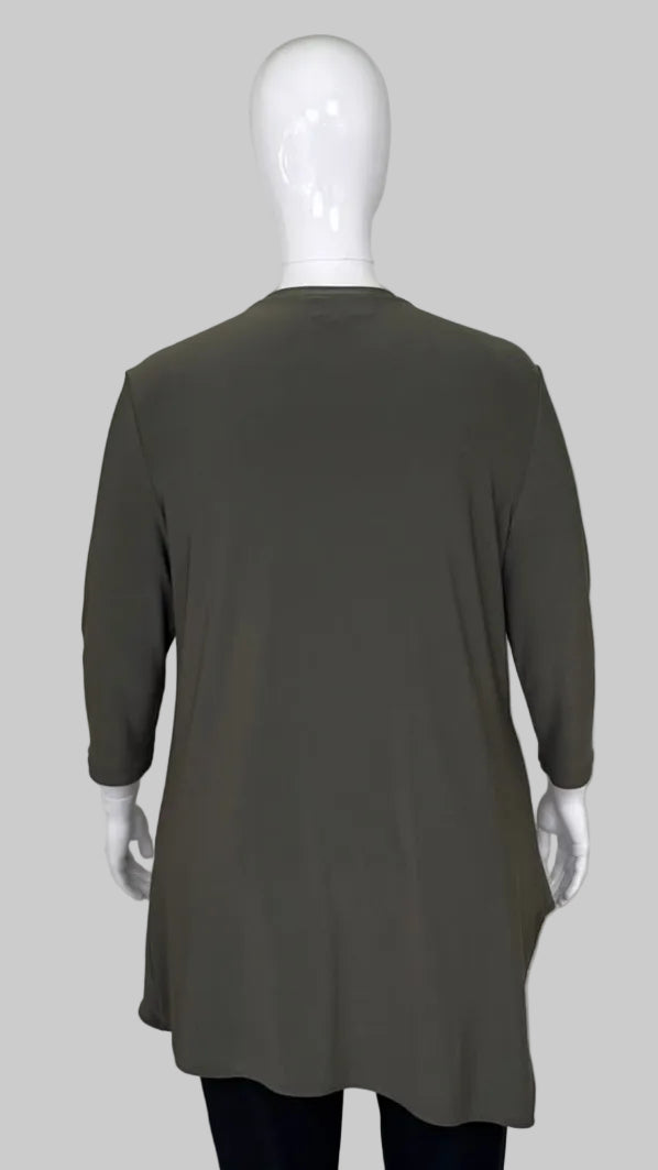 Joseph Ribkoff Asymmetric Green Tunic - Size 16