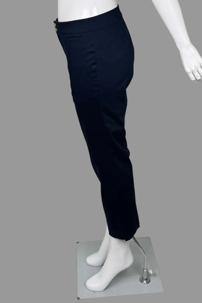 Side view of Lauren Ralph Lauren Petite Navy Blue Pants Size 14P