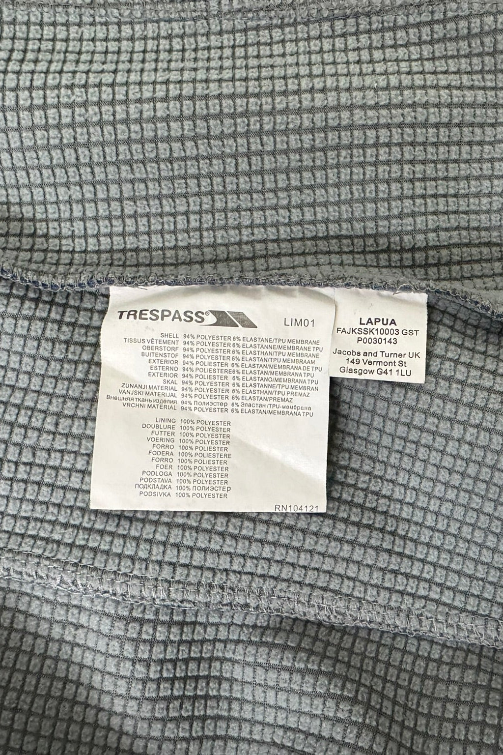 Trespass Blue Softshell Jacket - Size L