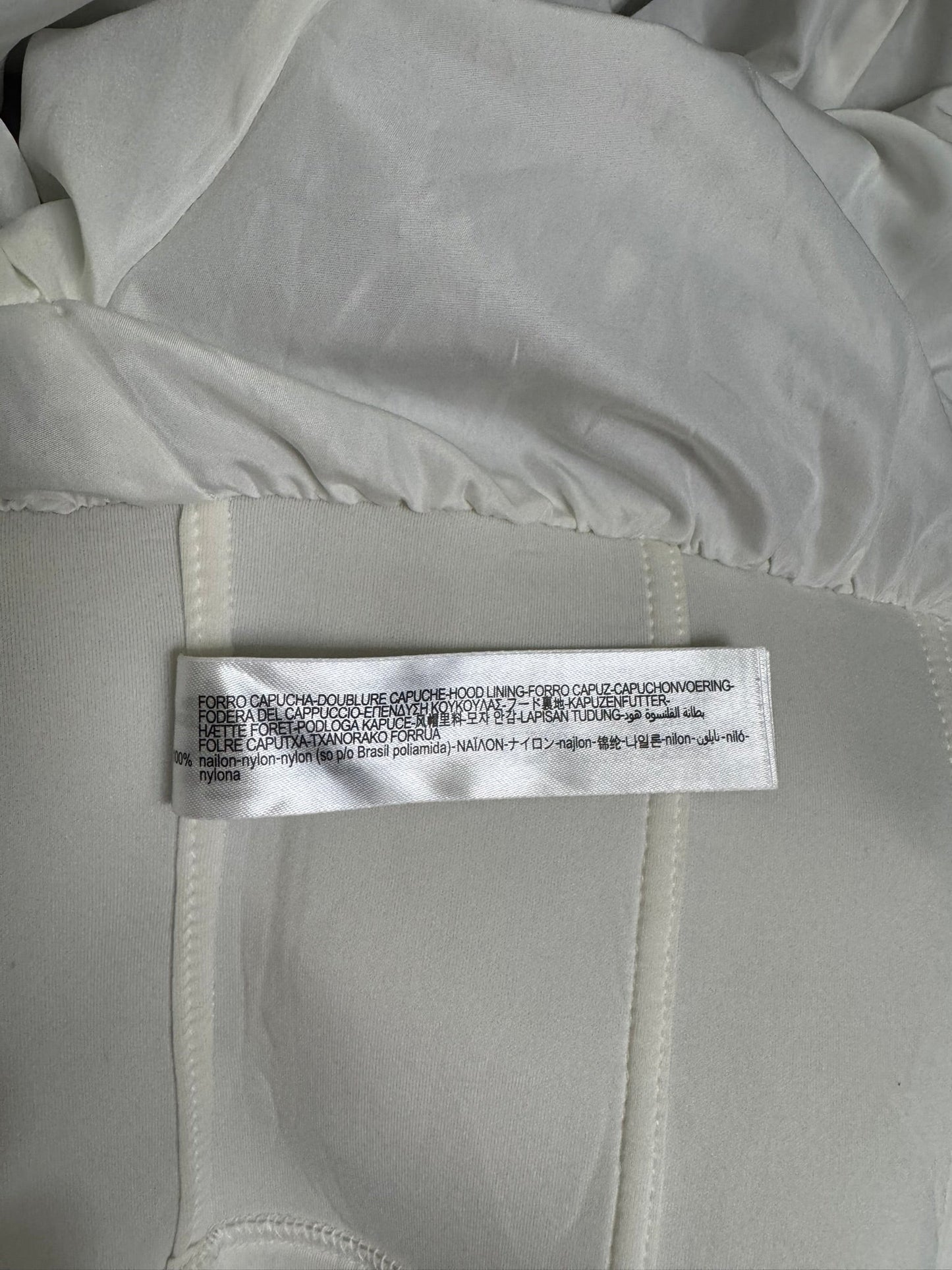 Zara Grey/Ecru Contrast Neoprene Effect Jacket - XL