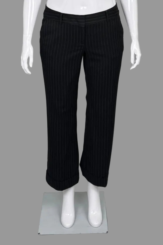 Talbots Pinstripe Black Petite Pants - Size 14P