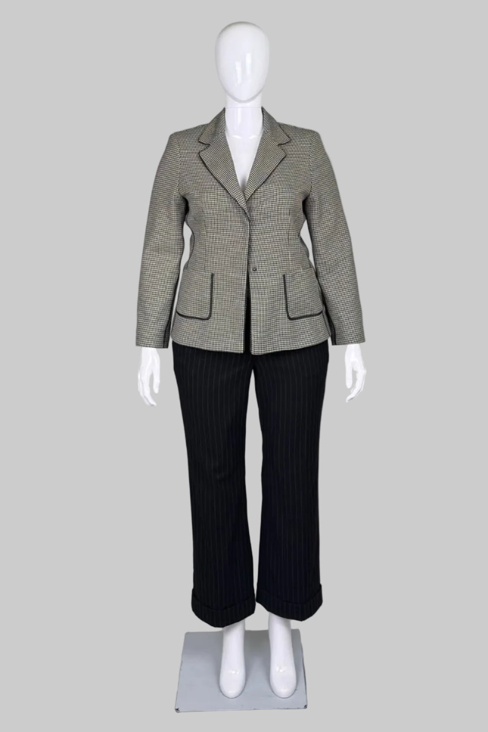 Talbots Pinstripe Black Petite Pants - Size 14P