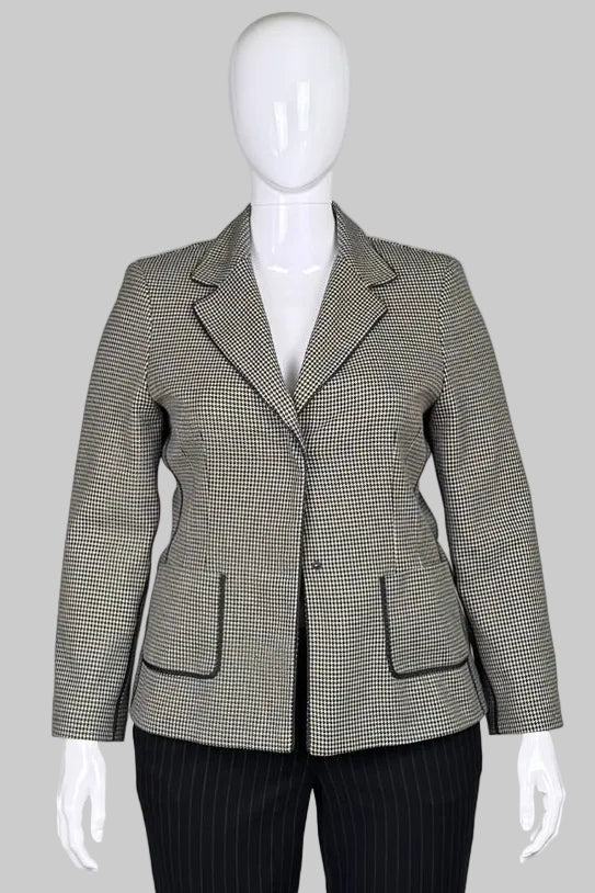 Liz Claiborne Petite Tailored Houndstooth Blazer - Size 14P