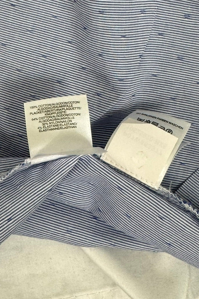 Jones New York Blue and White Cotton Shirt - Plus Size 3X