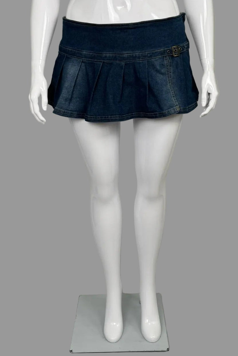 BDG Denim Mini Pleated Skort - Size XL