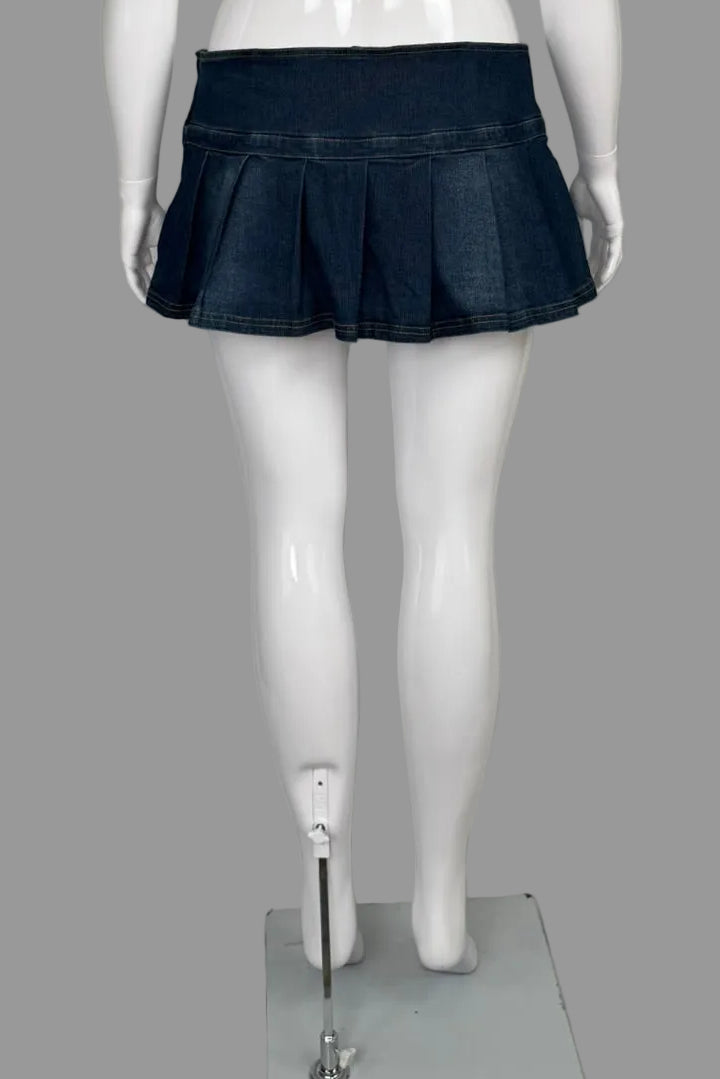 BDG Denim Mini Pleated Skort - Size XL