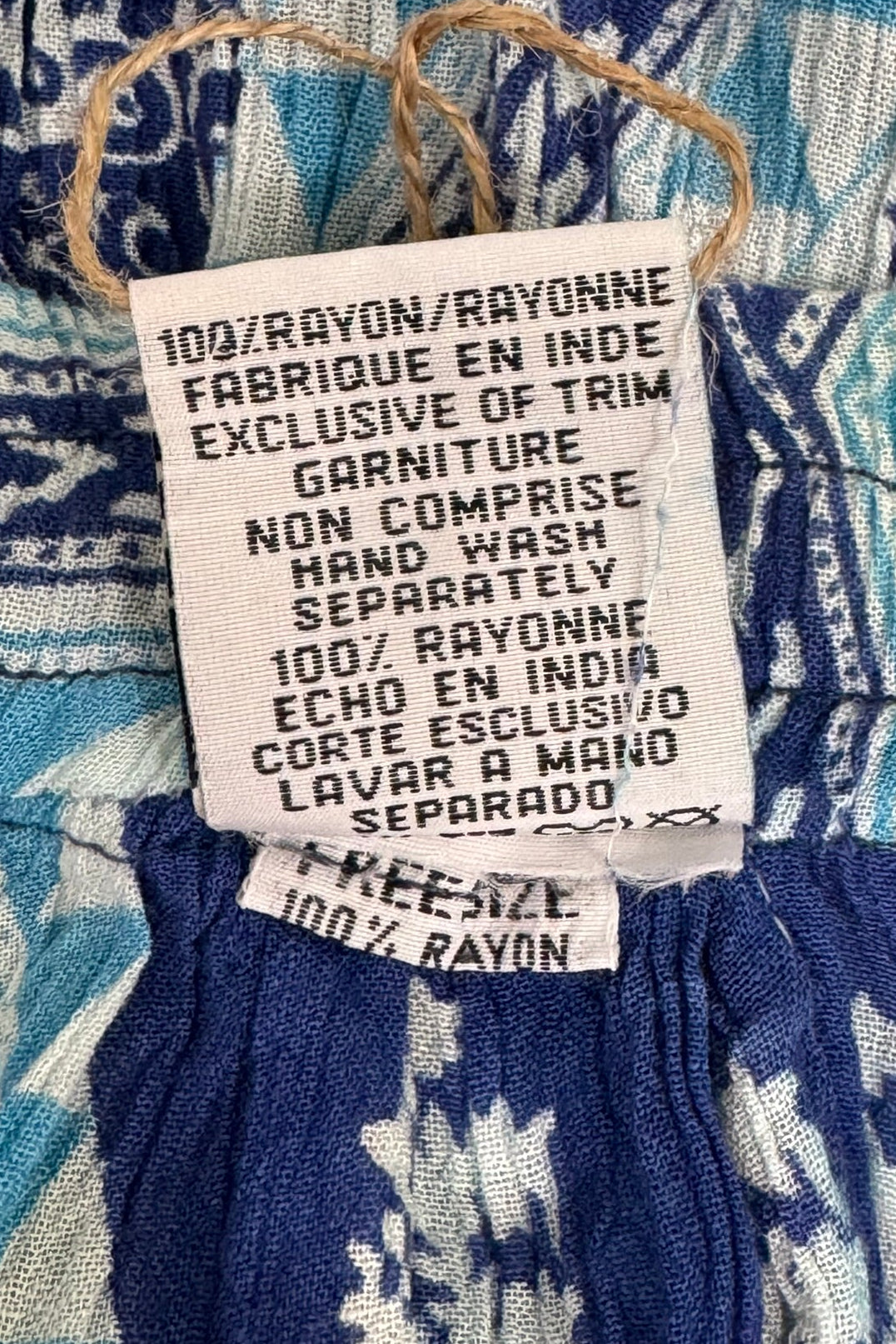 Papa Vancouver Blue Boho Flowy Maxi Skirt - Midsize O/S