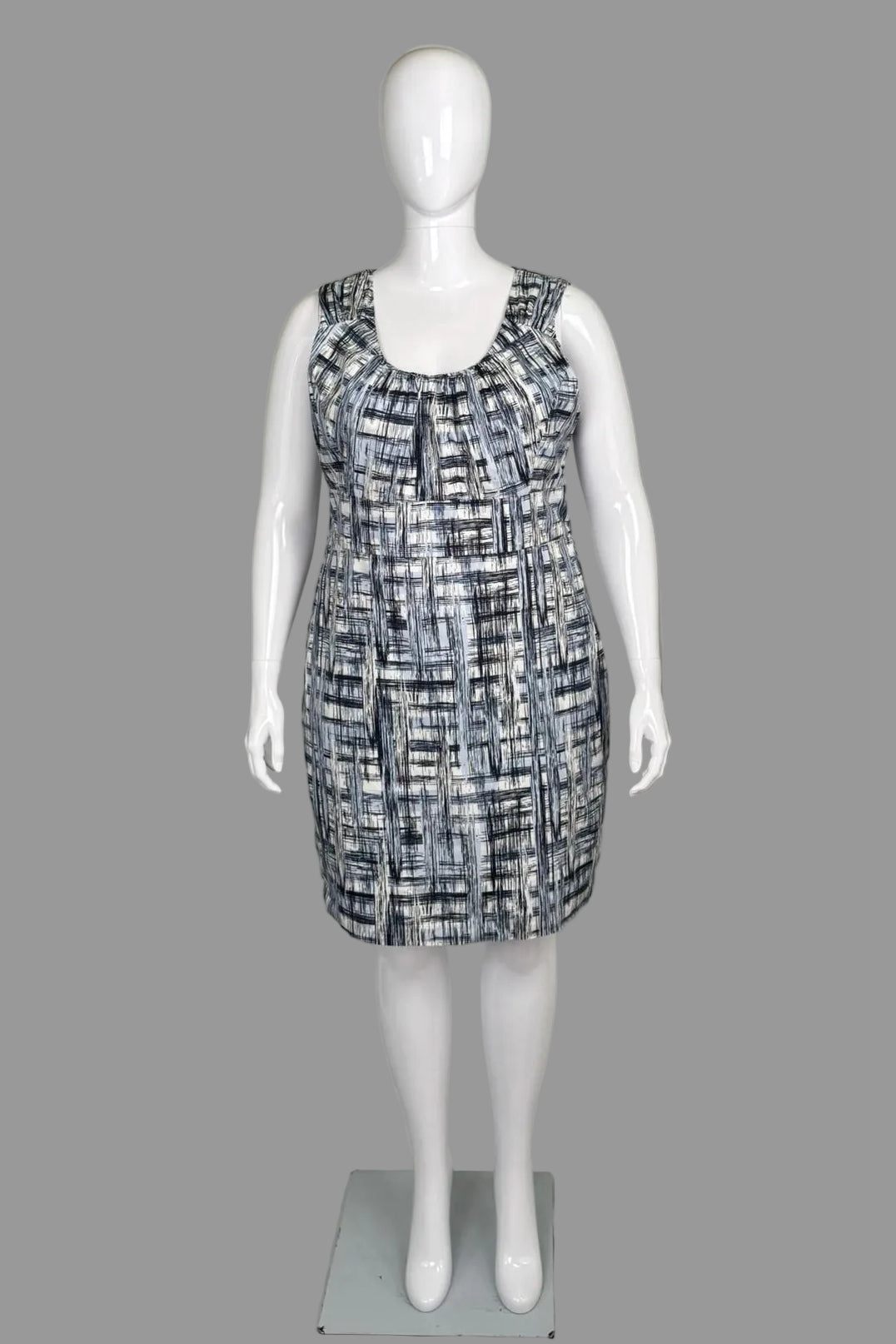 Pure by Alfred Sung Sleeveless Cotton Dress - Size 16