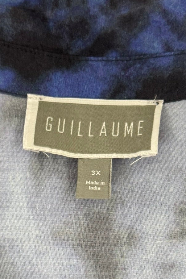 Guillaume Blue Tiered Button-Down Dress - Size 3X