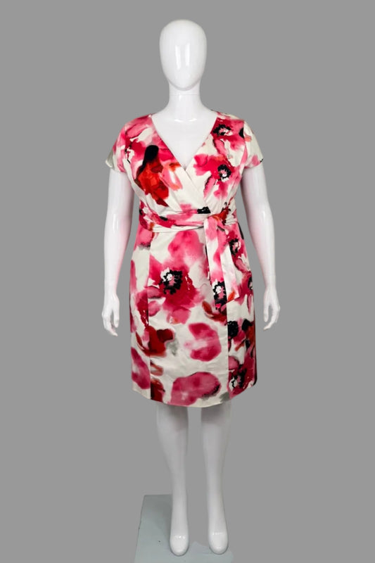 Jones New York "Pink Bloom" Floral Dress - Size 14