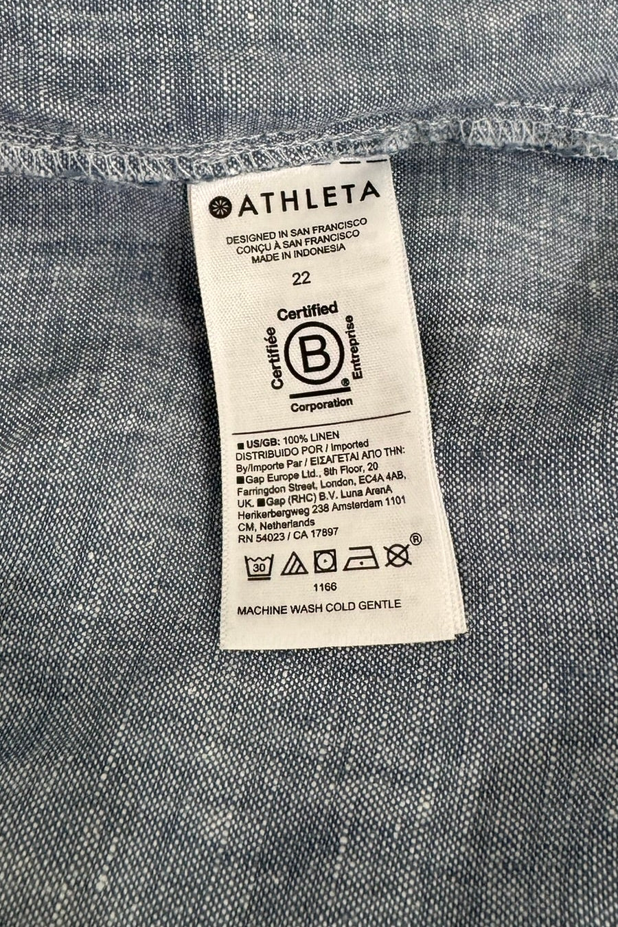 Athleta Blue Retreat Linen Jogger - Size 22