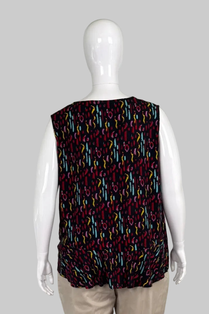 Blue Sky Sustainable Bamboo/Linen Sleeveless Top - Size 1X