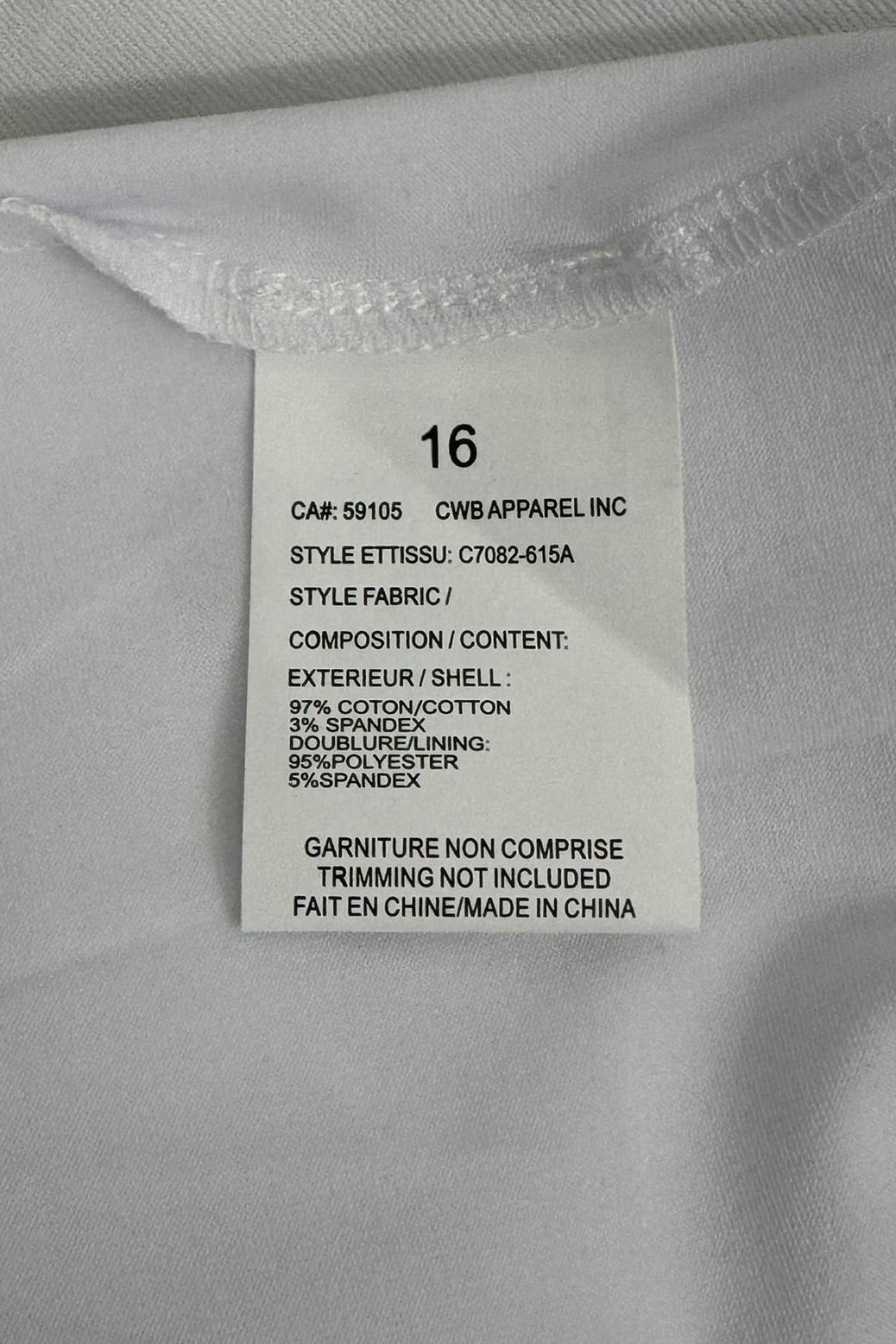 Charlie B White Embroidered Hem Denim Skort - Size 16