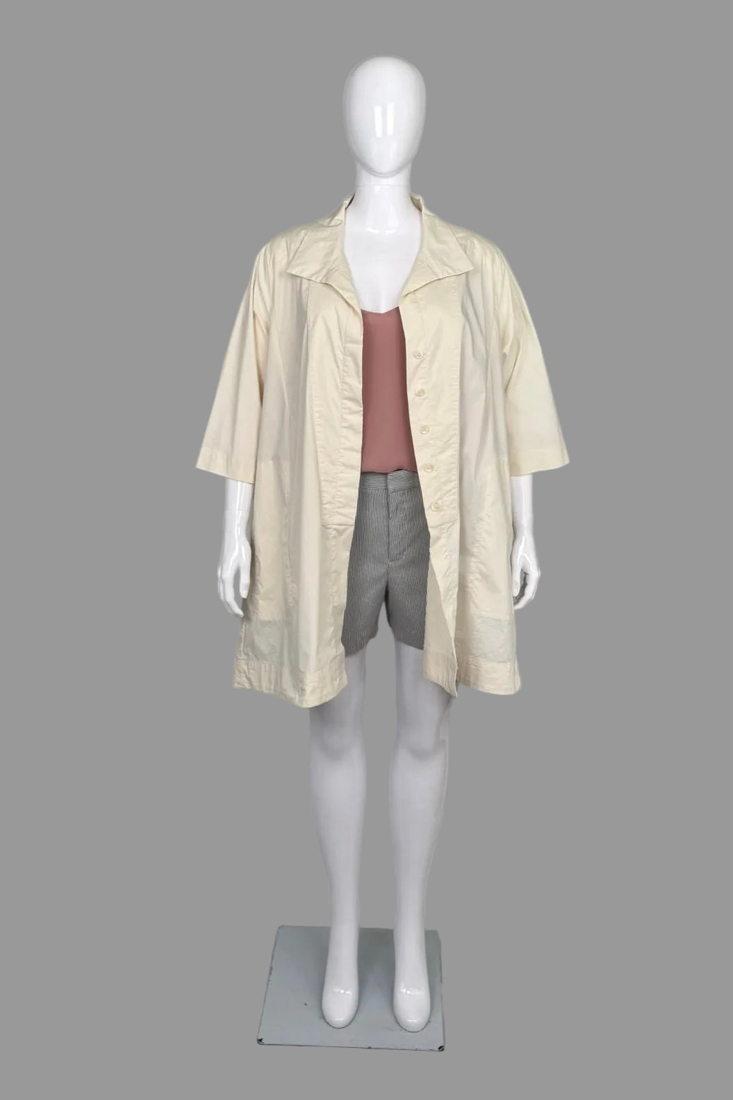 Ayrtight Boutique Cream Topper Coat - Size 2X