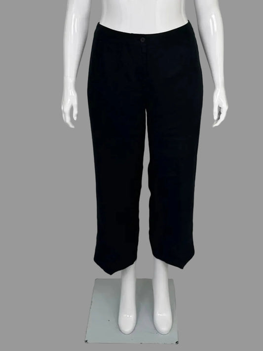 Talbots 100% Irish Linen Navy Blue Capri Pants - Size 14