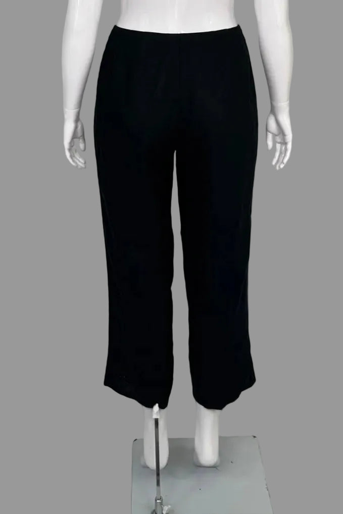 Talbots 100% Irish Linen Navy Blue Capri Pants - Size 14
