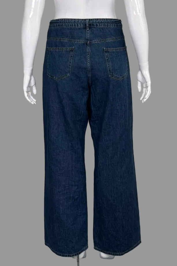 Buffalo David Bitton Wide Leg "Bree" Tie-Waist Jeans - Size 16