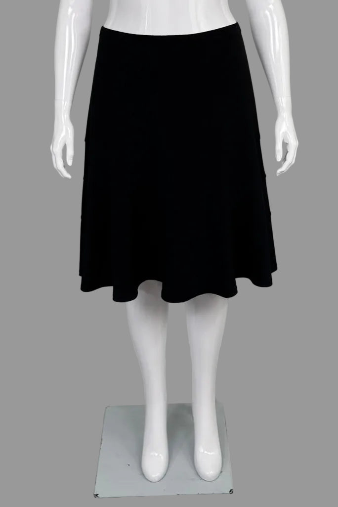 Tribal Black Stretch Flared Skirt - Size XL