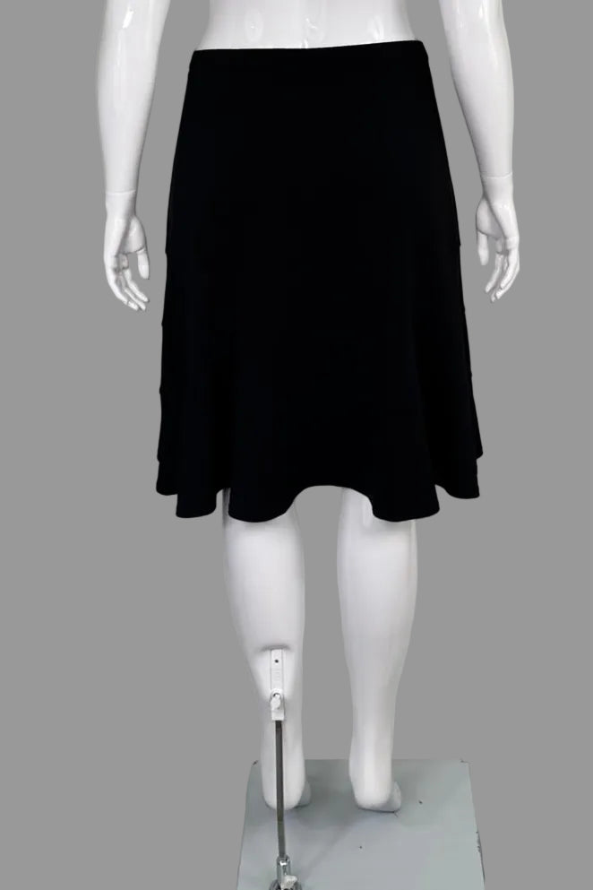 Tribal Black Stretch Flared Skirt - Size XL