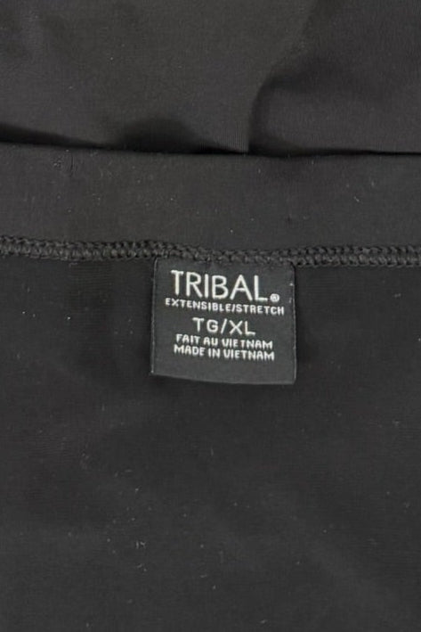 Tribal Black Stretch Flared Skirt - Size XL