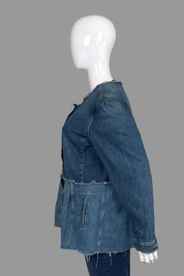 GAP Peplum Denim Jacket - Size XXL