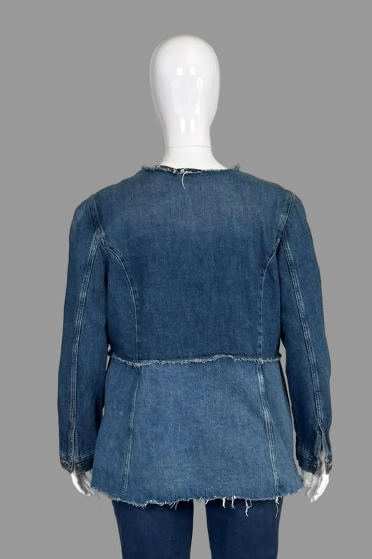 GAP Peplum Denim Jacket - Size XXL