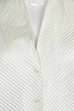 Jones New York 100% Cotton White Blouse with French Cuffs - Size 2X