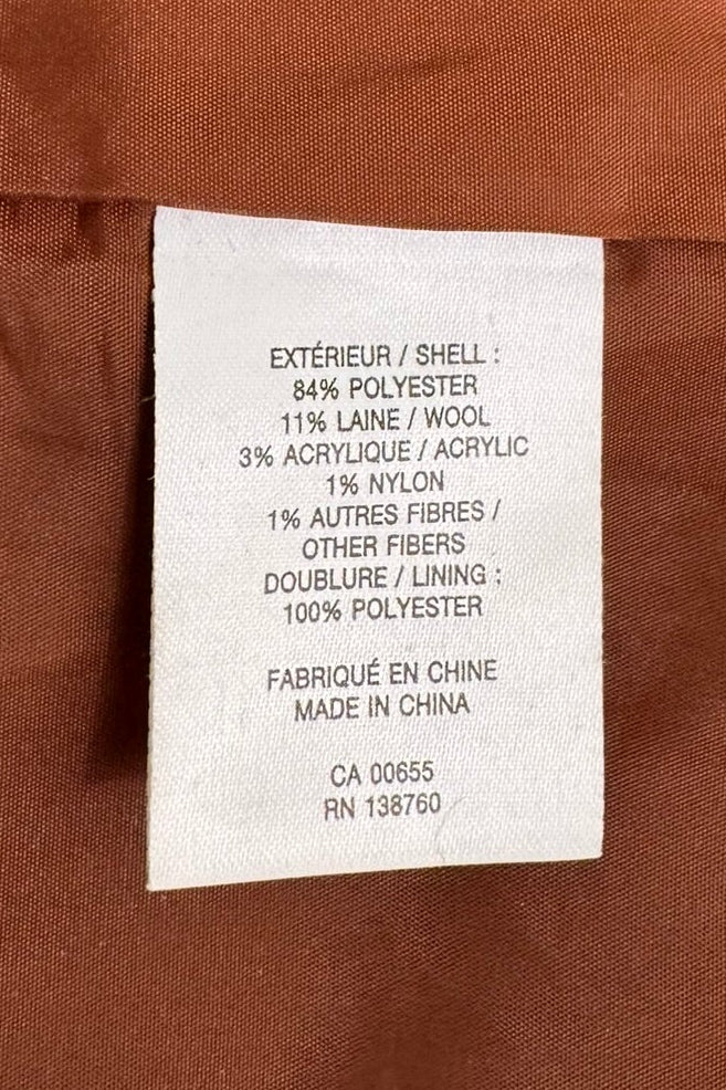 Reitmans Hooded Belted Wool-Blend Camel Coat - Size XL