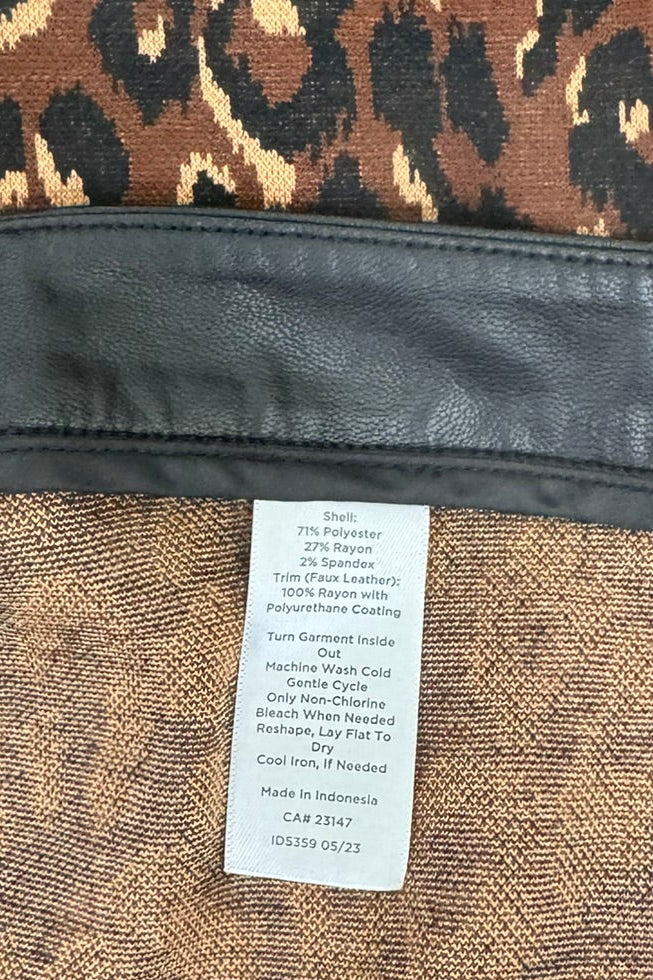 Talbots Stretchy Leopard Print Skirt - Size 16