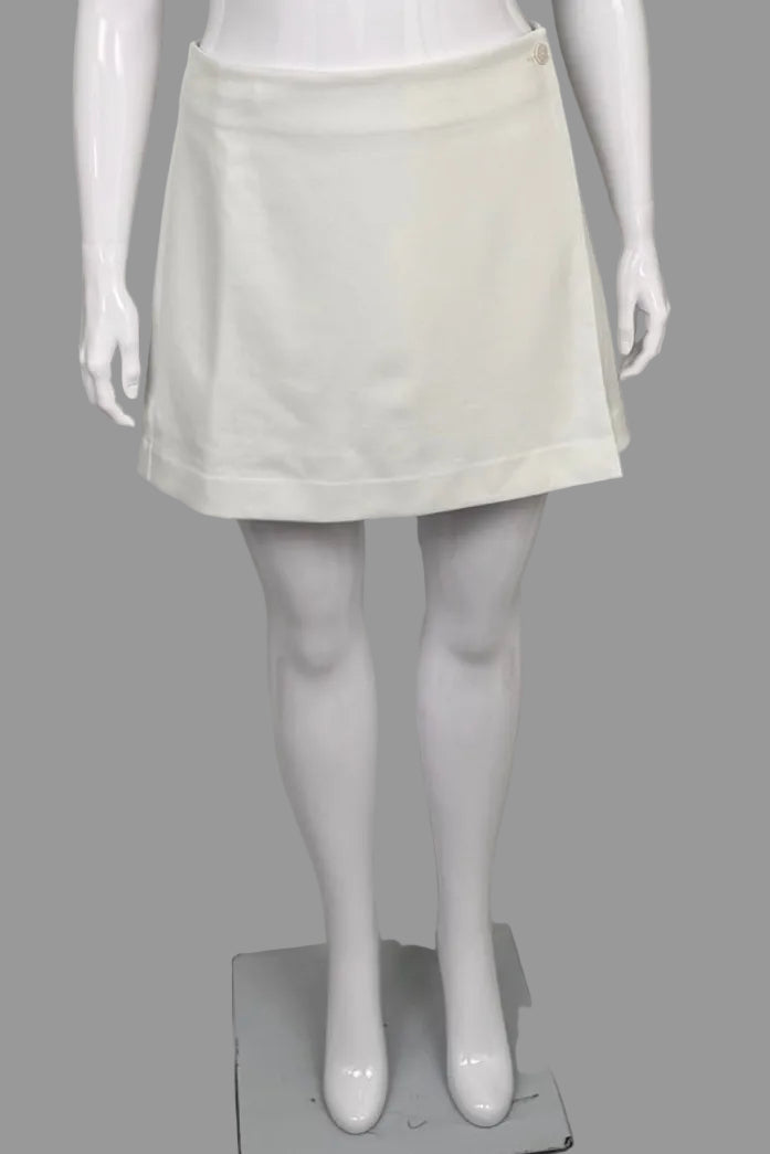 Babaton (Aritzia) White Short Wrap Skirt - Size 16