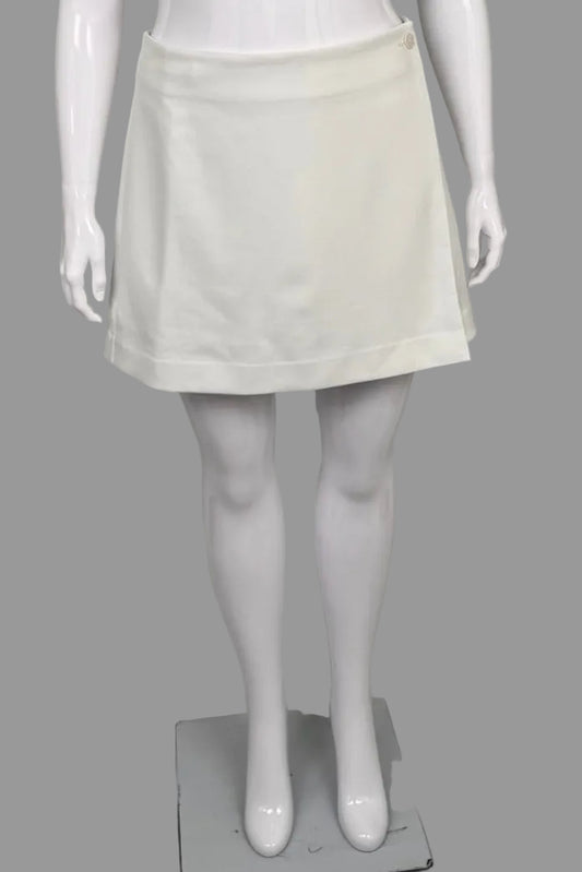 Babaton (Aritzia) White Short Wrap Skirt - Size 16