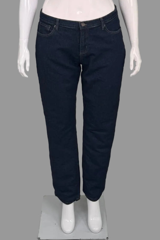 Realtree Flannel-Lined Dark Wash Straight Leg Jeans - Size 16